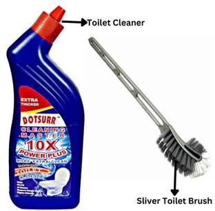DOTSURR Toilet Cleaner With Toilet Brsuh Combo Pack Original Liquid Toilet Cleaner