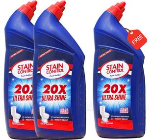 Staincontrol Advanced Ultra shine Cleaner-(Buy 2 Get 1 Free), Shine upto 30 Days Jasmine Liquid Toilet Cleaner