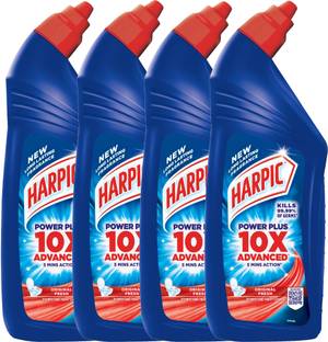 Harpic Disinfectant Toilet Cleaner Liquid, Original -1 LITER*4 Liquid Toilet Cleaner