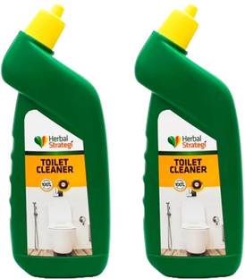 HERBAL STRATEGI Toilet Cleaner Liquid 100% Herbal Non Toxic (Lemon) Lemon Liquid Toilet Cleaner