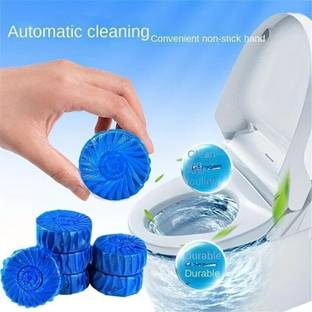 Ferozon 10 Pcs ( Pack Of 1 ) Automatic Flush Toilet Bowl Cleaner Tablets Orange Powder Toilet Cleaner