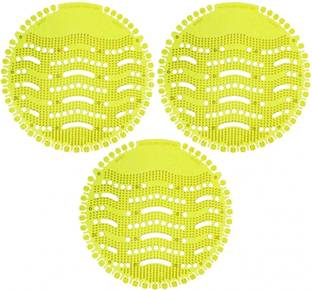 Karmarch Fresh Urinal Screen mat with fragrance for Toilet and Bathroom use Set Of 3 Lemon Mat Toilet Cleaner