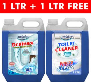 NISHCHAY Drains Cleaner Unblocking Sewer Pipes water,Kills 99.9% of germs toilet Cleaner Herbal Liquid Toilet Cleaner
