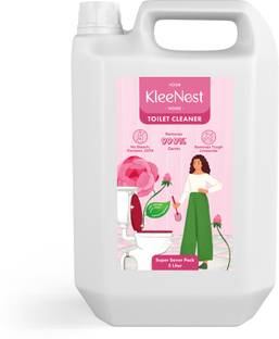 Kleenest Powerful Plant Based Citric Acid Toilet Cleaner, Removes 99.9% Germs Rose Liquid Toilet Cleaner