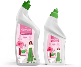 Kleenest Toilet cleaner with powerful Citric Formula 1L + 500ml free Rose Liquid Toilet Cleaner
