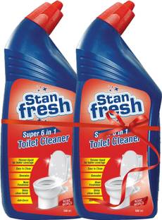 stanfresh Super 6 in 1 Toilet Cleaner Rose World 500ml (Pack Of 2) Rose Liquid Toilet Cleaner