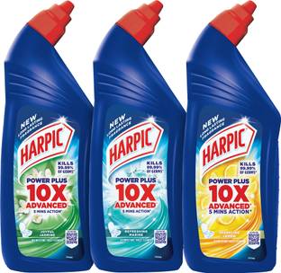 Harpic Power Plus Marine 1L, Jasmine 1L, Lemon 1L Original Liquid Toilet Cleaner