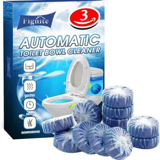 Fignite Auto Toilet Bowl Cleaners Fresh Smell Sustained-Release Technology Deodorizes Orange Rim Block