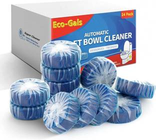 Eco-Gals Automatic Toilet Bowl Cleaner Tablets for Descaling & Deodorizing Ocean Rim Block