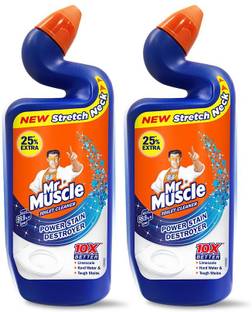 Mr Muscle Toilet Cleaner (800 ML + 200 ML Free) * 2 (Pack of 2) Liquid Toilet Cleaner