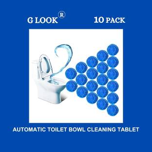 G LOOK Toilet Bowl Deodorizer Cleaner Powerful Automatic Flush For Bathroom(Pack Of 10) Original Powder Toilet Cleaner