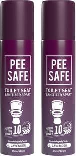 Pee Safe Toilet Seat Sanitizer (Lavender) - Spray - Pack of 2, 75ml Regular Spray Toilet Cleaner