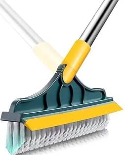 Yogini Greens Bathroom Cleaning Brush With Wiper 2 in 1 Tiles Cleaning Brush Floor Scrub Brush Wipe Toilet Cleaner