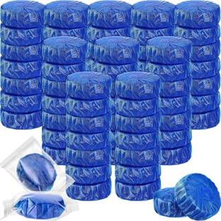 SPMYY Automatic Flush Toilet Bowl Cleaner Tablets Blue Cleaning water (Pack of 10) Lemon Rim Block