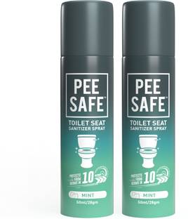 Pee Safe Toilet Seat Sanitizer Spray Mint 50 ml pack of 2 Regular Spray Toilet Cleaner