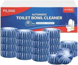 PILONG Automatic Toilet Bowl Cleaner Tablets for Descaling & Deodorizing Ocean Rim Block