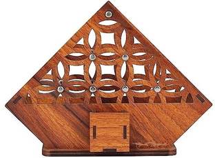 Balajiwoodart Balaji wooden tissue and toothpick holder Wooden Toilet Paper Holder