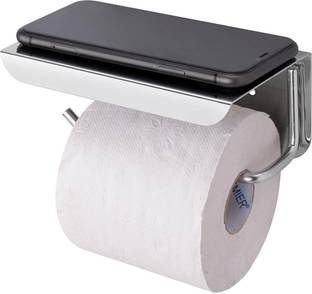 SOLIYA Stainless Steel Toilet Paper Holder with Mobile Stand For Bathroom Stainless Steel Toilet Paper Holder