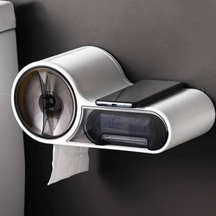 Zeinwap Self Adhesive Magic Sticker Series Waterproof Toilet Paper/Tissue Roll Holder Plastic Toilet Paper Holder