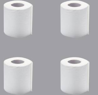 VOIISH Eco-Friendly, Natural, and Unbleached Toilet Tissue Paper Rolls (Pack of 4) Toilet Paper Roll