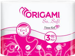 Origami So Soft Pack of 6 - 160 Pulls Per Unit Toilet Paper Roll