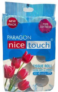 Nice touch Tissue Roll Pack of 6 | 2 Ply Tissue | 270 Sheets per Roll | Extra Soft & Strong Toilet Paper Roll