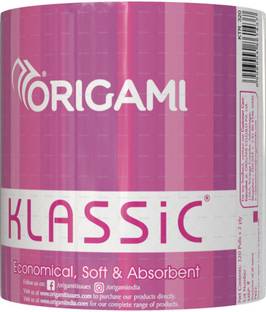 Origami Klassic Pack of 1-320 Pulls Per Roll Toilet Paper Roll