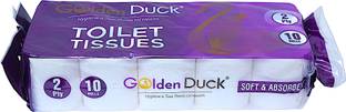Golden Duck Premium Toilet Tissue Value Pack 10 in One - Ultra Soft Toilet Paper Roll