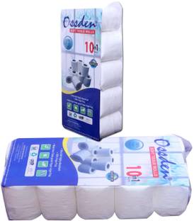 ossden prime Toilet roll Soft & Strong 2-Ply Toilet Paper Roll Bathroom Essentials Pack of 10 Toilet Paper Roll