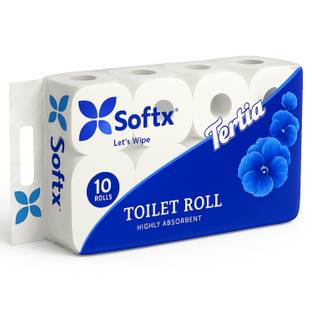 softx Tertia Toilet Roll 10x200 Sheets 2 Ply For Industrial And Household Use. Toilet Paper Roll