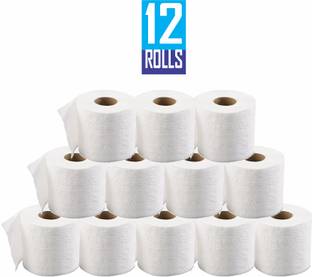 Six Fox 2 Ply Toilet Paper Tissue Roll Family Pack OF 12 (400 Sheets Per roll) Toilet Paper Roll