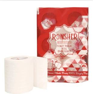 RONSHER Toilet Roll, 2PLY, Toilet Tissues- (6 Rolls , 1500 Sheet) Toilet Paper Roll