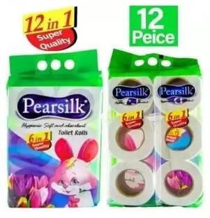 PEARSILK 12 in 1 Combo 2 Ply Toilet Paper Roll, Toilet Tissue Paper, Tissue Roll, Toilet Paper Roll