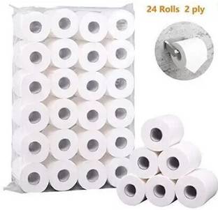 PEARSILK 2 Ply Toilet Paper/Toilet Roll/Toilet Tissue/Tissue Roll 24 Rolls Toilet Paper Roll