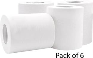 household hub Bathroom Tissue Toilet Paper Roll - Pack of 6 Toilet Paper Roll