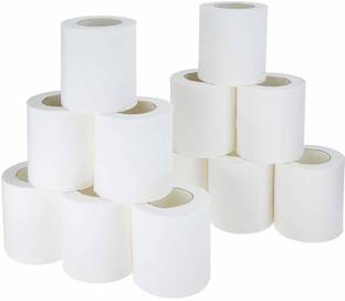 Picvel 2 Ply Natural Virgin Paper Toilet Paper Roll 12 Tissue Rolls (Pack of 12) Toilet Paper Roll