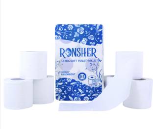 RONSHER 3 Ply Toilet Tissue Paper Roll |6 In One Pack Toilet Paper Roll