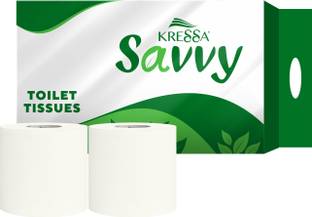 KRESSA Savvy 2 Ply Toilet paper Roll | 6 Rolls | (Pack Of 1) Toilet Paper Roll