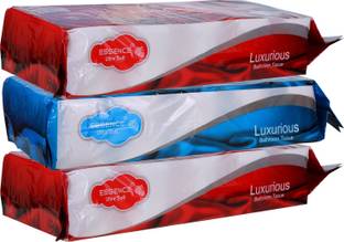 ESSENCE 10 in 1 Red-Blue-Red Ultra Soft luxurious Bathroom Tissue Pack of 3 Toilet Paper Roll