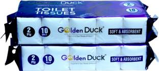 Golden Duck Premium Toilet Tissue Value Pack 10 in One - Ultra Soft Toilet Paper Roll