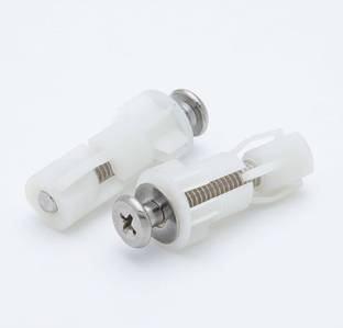 ALL IN HUBB Toilet Seat Hinges | White fastner Hinge - Size - 40mmx25mm (1 pair) Custom Fit Toilet Seat Lid Lock