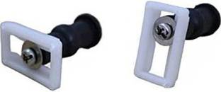 Elegant Casa Toilet Seat Hinges | Black Hinge - Size - 40mmx25mm (1 pair) Custom Fit Toilet Seat Lid Lock