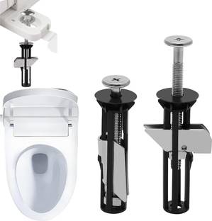 SUPVOX Universal Toilet Seat Bolt Stainless Steel Kit 2pc Durable Hygiene Custom Fit Toilet Seat Lid Lock