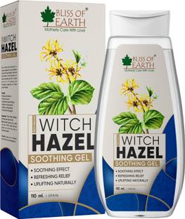 Bliss of Earth Alcohol Free Witch Hazel Gel For Acne, Hemorrhoids & Puffy Eyes Men & Women