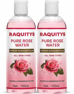 RAQUITYS Rose Water/Face Toner -Men & Women ((100ml) pack of 2 Men & Women