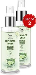 TNW - The Natural Wash Set of 2 Cucumber Toner | Make-Up Remover | Hydrating Men & Women