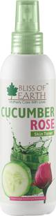 Bliss of Earth Cucumber Rose Skin Mist Toner | Facial Mist | 100ML | Refreshing & Clarifying | Pore Minimizing & Soothing | … Men & Women