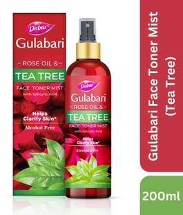 Dabur Gulabari Rose Oil & Tea Tree Face Toner Mist with Salicylic Acid Men & Women