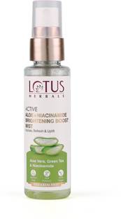 LOTUS HERBALS Active Aloe + Niacinamide Brightening Boost Mist|Hydrate, Refresh& Uplift Women