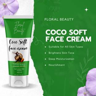 FLORAL BEAUTY COCO SOFT FACE CREAM FOR HYDRATED & SMOOTH SKIN 100% ORGANIC & NATURAL CREAM